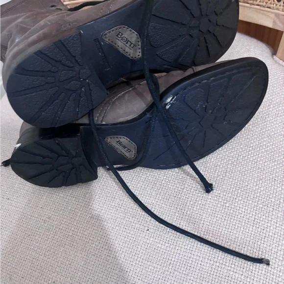 Born Grey Lace-Up Combat Boots - Picture 10 of 10